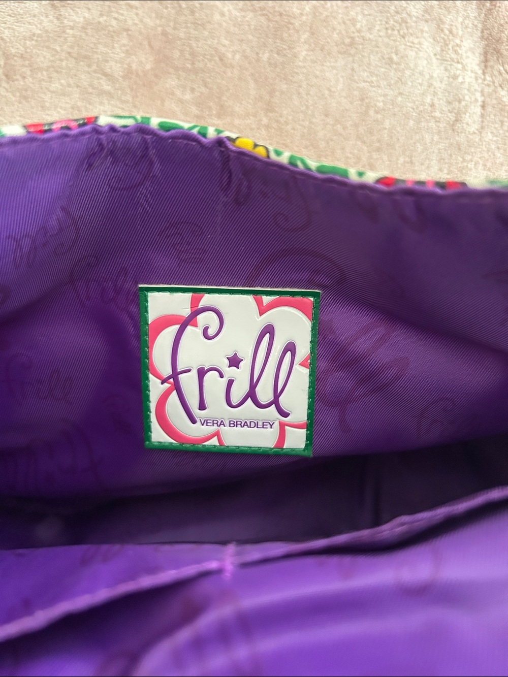 Frill by Vera Bradley Purple Floral Print Shoulder Bag - Picture 2 of 4